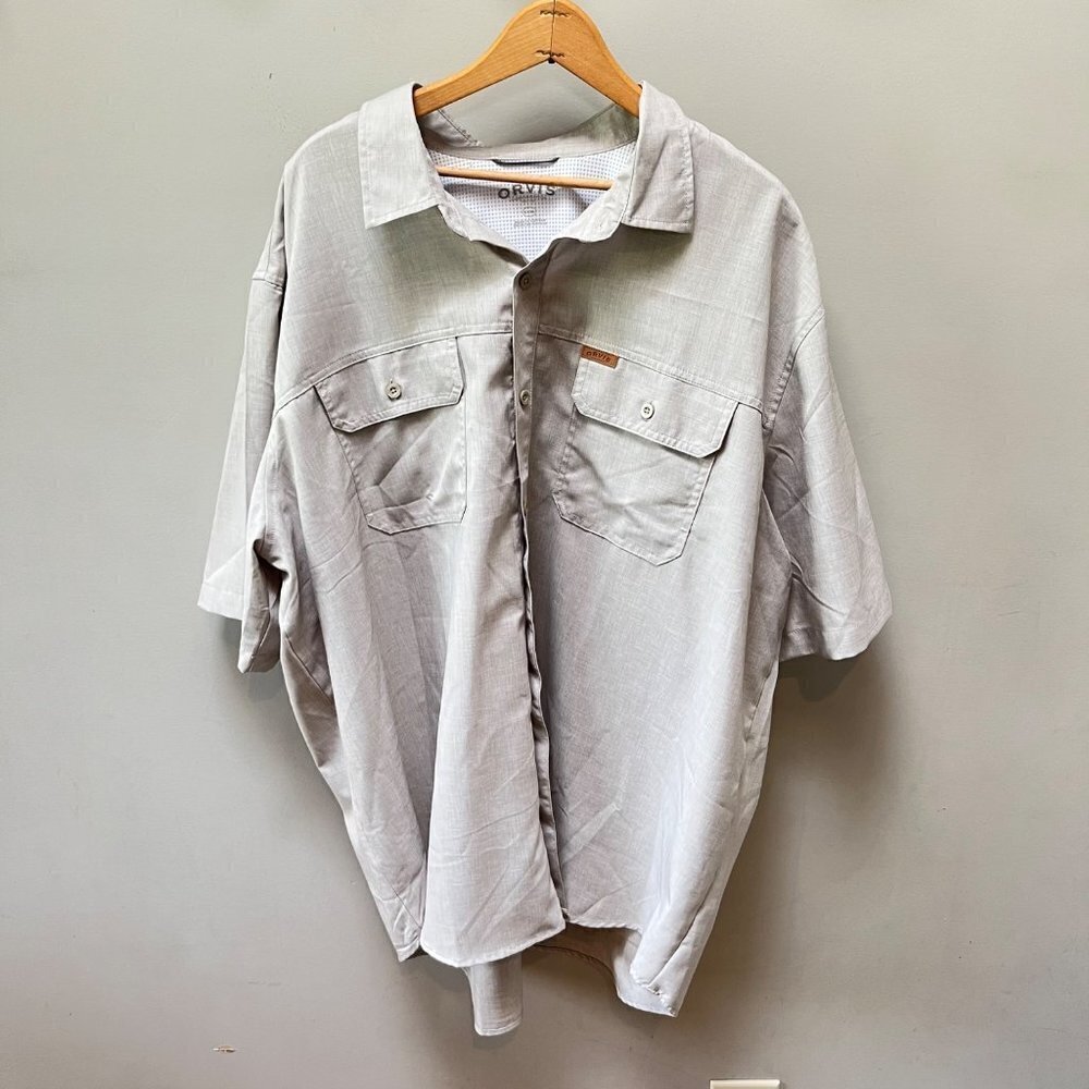 Orvis Men's Short Sleeve Button Down Shirt-‎ Size XXXL